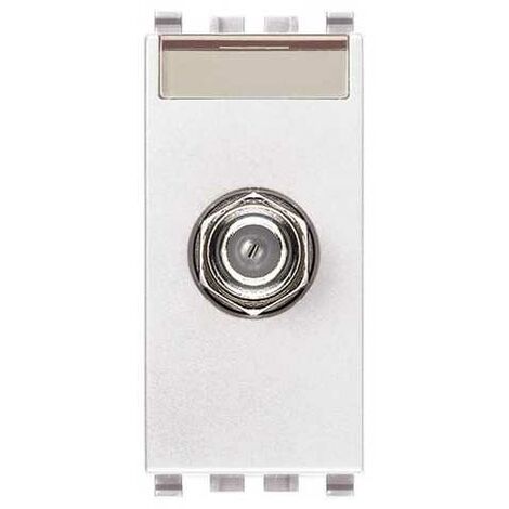 20318.B Prise coaxiale type F femelle blanc Eikon