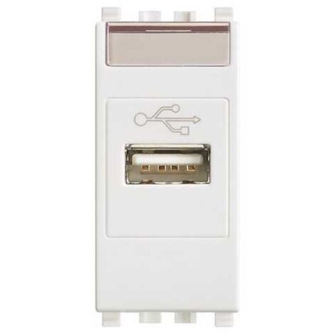 20345.B Enchufe USB Blanco Eikon