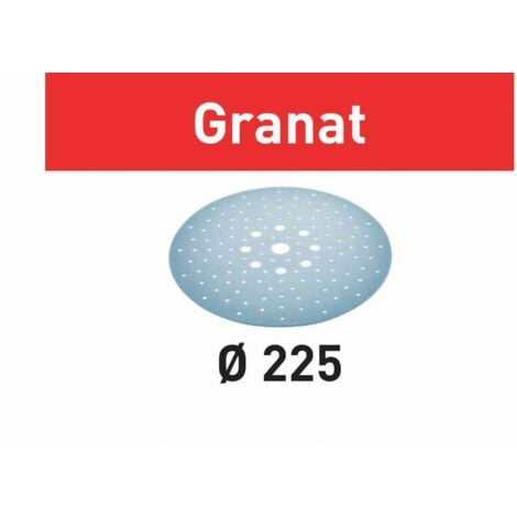 Abrasifs Granat FESTOOL pour ponceuse Planex - Grain 180 D.225 - Boîte de 25 - 205660