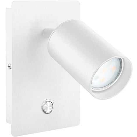 F-BRIGHT 2076002 APLIQUE LED DE PARED BLANCO C/INTERRUPTOR GU10