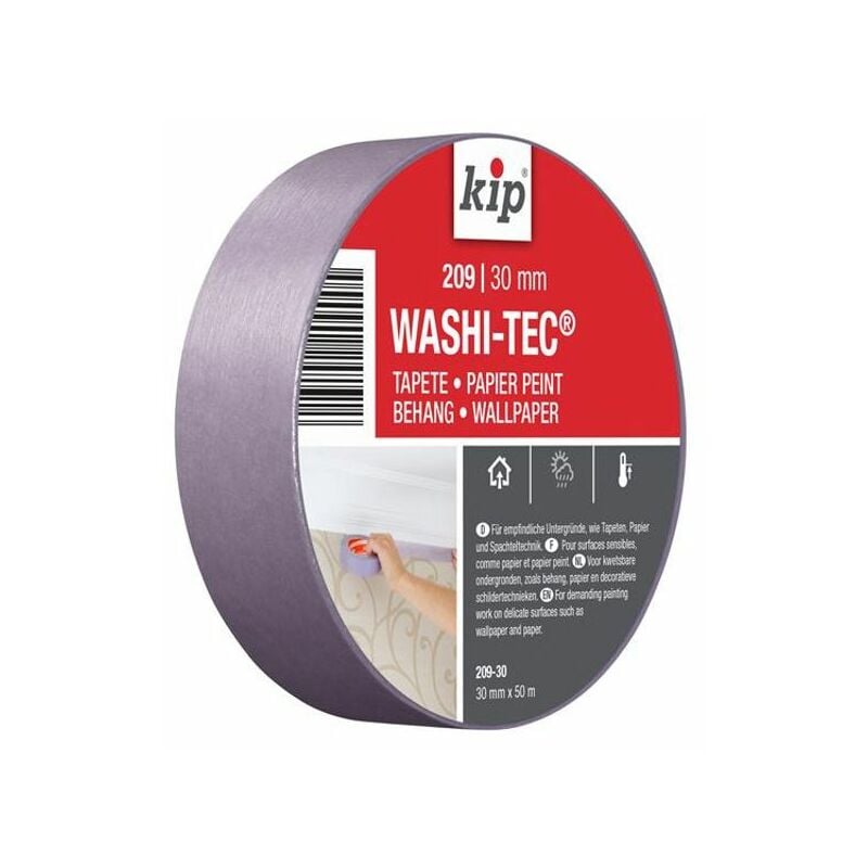 KIP - 209 Pemium Low Tack washi-tec Masking Tape 30mm x 50m 222546