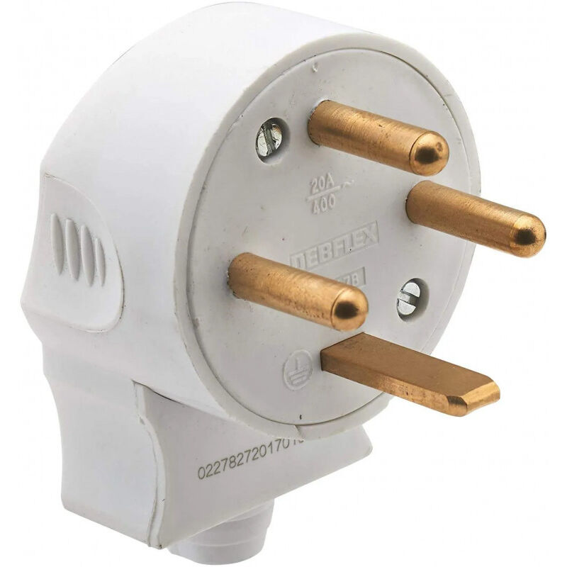 

Legrand - 20A enchufe macho de 3 pines + T redonda D.6mm (blanco)