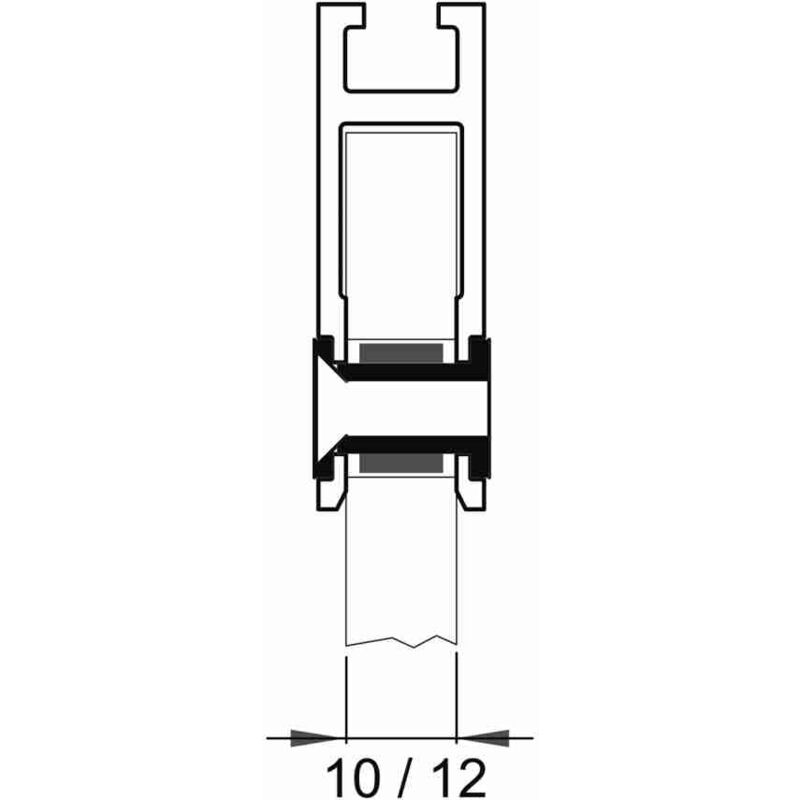20AC1356 Profilé de fixation en aluminium brut l 2000 mm Ditec entrematic 20AC1356