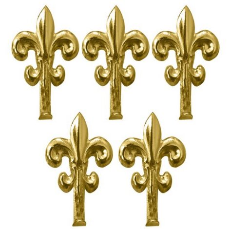 20CF GANCETTO PER QUADRI GIGLIO 5 PZ.  mm. 32 - Oro lucido
