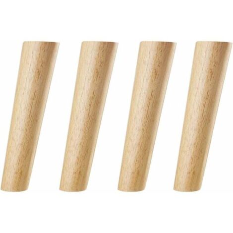 20CM Bois Couleur Oblique Tapered Reliable Bois Armoires De Meubles Jambes Canapé Pieds avec Vis et Patin Feutre