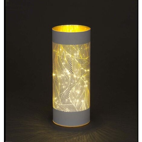 20cm Christmas Decorated Vase Table Feather Design Silver