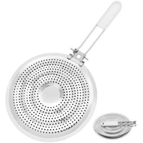 20CM Diffuseur De Chaleur en INOX pour Casseroles sur Plaques, Et Gaz Support De Cuisson Polyvalent pour Répartition Uniforme De La Chaleur en Cuisine, Facile à Nettoyer