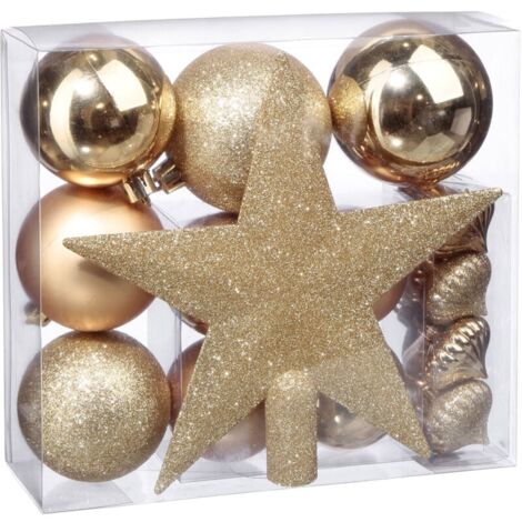20cm Gold Christmas Tree Decoration Kit