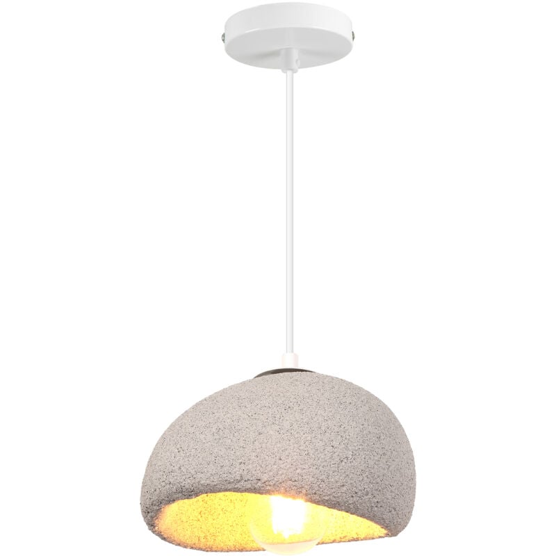 20CM Lustre Personnalisé Créatif D'Intérieur Plafonnier Rétro E27 Suspension Lustre Moderne Gris