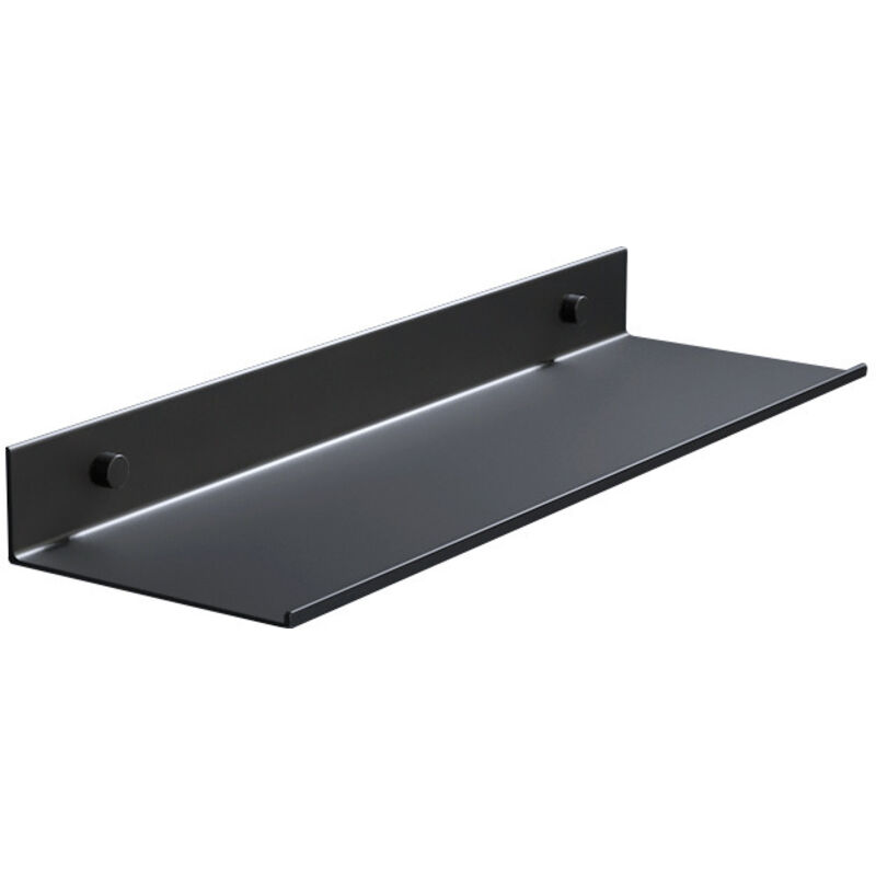 Linghhang - 20CM, Noir) Etagere Salle de Bain Sans Percage, Noir Étagère Murale, Métal Etagere de Douche 20cm, Decoration Étagère Flottante pour