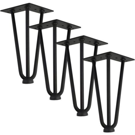 20cm Pieds de Table en épingle Avec 4 protecteurs Lot de 4  Accessoires de montage inclus