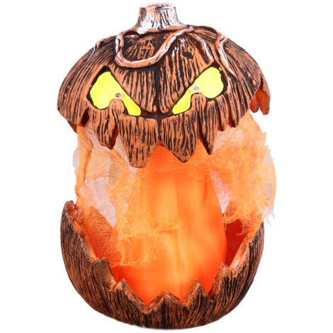 20cm Voice Activated Pumpkin Lifting Lighting Pumpkin Decoration for Indoor Lawn Table Halloween Haunted House
