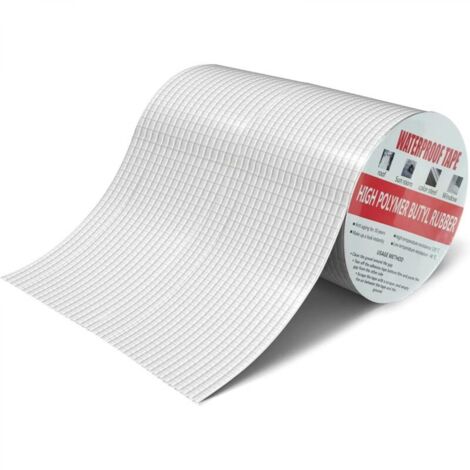 20cm X 5m Ruban Adhesif Etanche, Butyle En Aluminium Bande D'étanchéité, Bande Etancheite Autocollante, Bande Etancheite Toiture