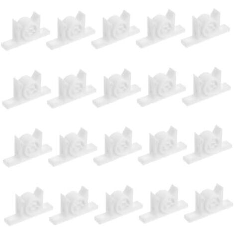 20ensembles Loquet De Porte Placard Plastique à Pousser Pour Armoire Silencieux Lot Installation Facile Blanc -