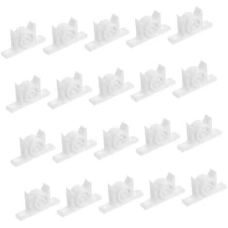 20ensembles Loquet De Porte Placard Plastique Loquets à Billes Pour Fermeture Silencieuse Lot Armoires Et Cloisons Blanc -