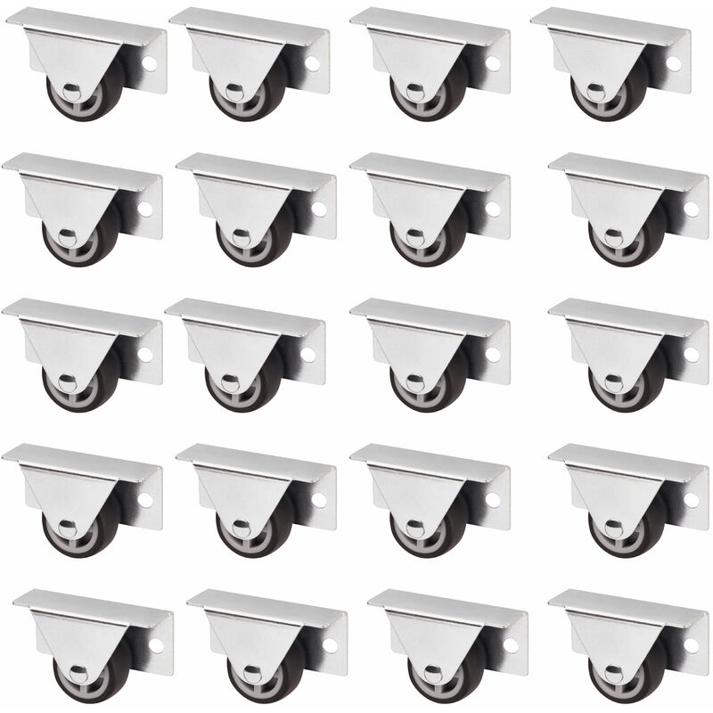 20er Set So-tech Kastenrolle Trier (ø 30 Mm, Für Seitenmontage, Dunkelgrau)