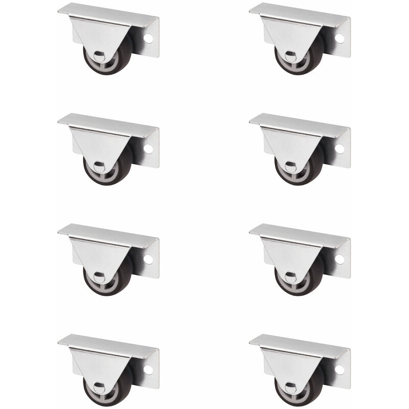 8er Set So-tech Kastenrolle Trier (ø 30 Mm, Für Seitenmontage, Dunkelgrau)