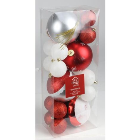 20er-Set Weihnachtsbaum-Kugeln 6/12cm 20 Stück Dekoration