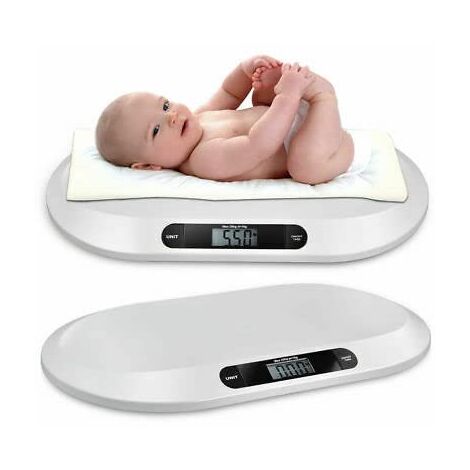 20KG Elektronische Babywaage Weiß Baby Waagen Digitalanzeige Kinderwaage LCD-Display Haustierwaage Neugeborene Baby Scales
