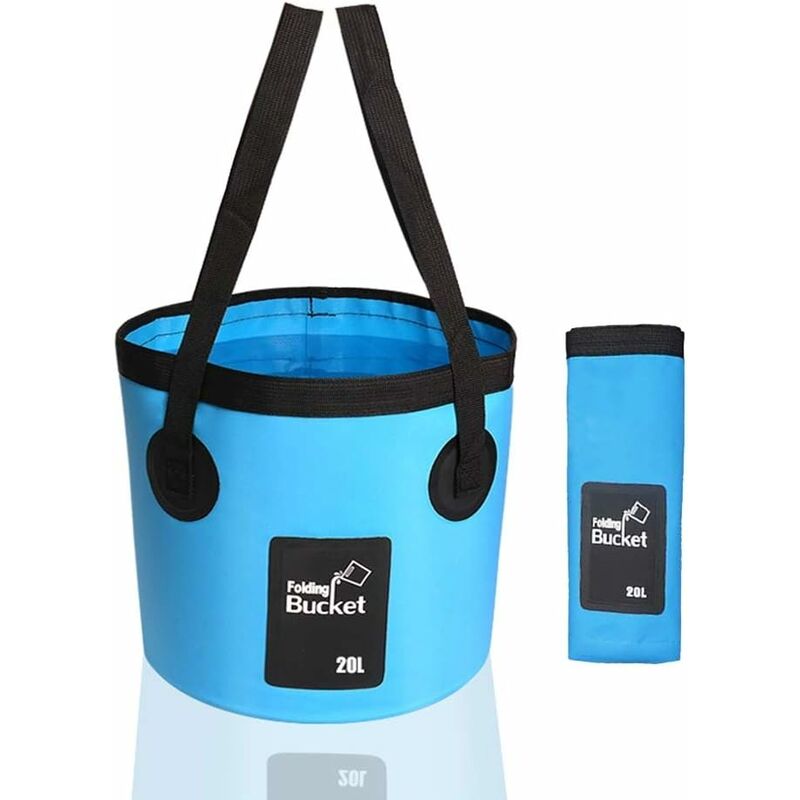 20L Collapsible Bucket, Collapsible Water Bag, Portable Water Container for Washing Clothes and Dishes or as a Water Bin Modou