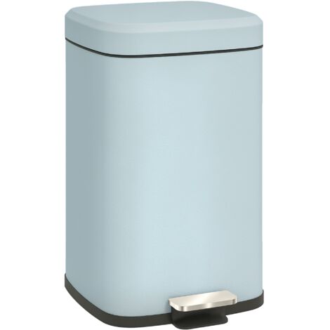 20L Modern Boxy Metal Home Kitchen Bin - Light Green
