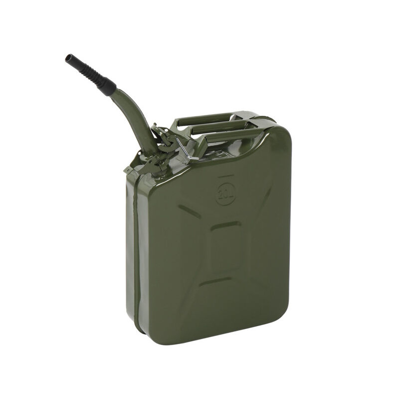 Image of 20L Portable American Fuel Oil Petrol Diesel Storage Can Army Green