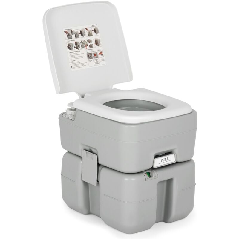 20L WC Toilettes Portables Toilettes de Camping Supporter 200 kg pour Camping Voiture DESIGN IN