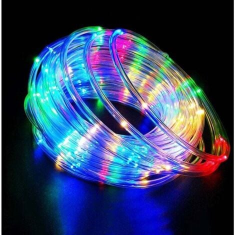 SNQ 20M Guirlande Lumineuse Solaire, Multicolore 200 LED PVC Tube Lumineux Exterieur IP68 Étanche Pour Fêtes Party Nouvel An Noël Clairage Exterieur Clôture Jardin Terrasse Décoration String Light [Classe