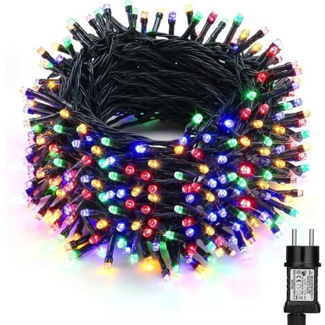 20m Guirlande Luminuese Extérieur LED 200 LED Multicolore avec Prise pour Noël Mariage Fête Maison Jardin