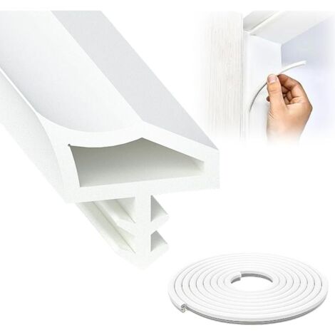 20M Joint Porte Fenetre Isolation: Joint Fenetre PVC 1pcs pour Isolation Acoustique Prévention des Collisions et Coupe-vent Blanc