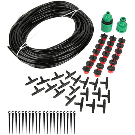 20M Micro Drip Irrigation System Auto Timer Self Plant Watering Garden Hose Kit