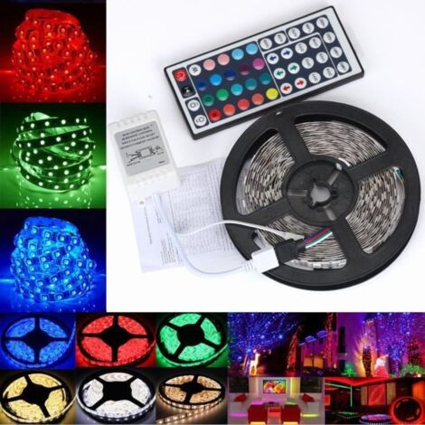 20M non étanche 3528 SMD RGB 600 LED bande de ruban de chaîne légère 44 Key télécommande IR + EU plug