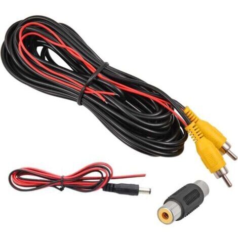 20M vidéo cable rallonge rca jack câble prise phono connecteur plug pour recul voiture fil de détection rouge
