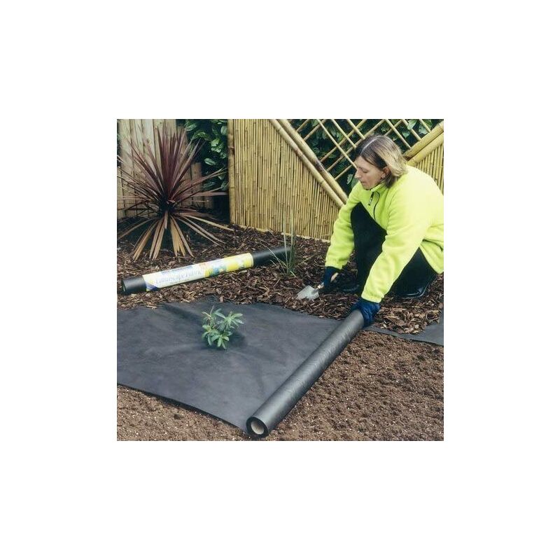 20m X 1m Large Roll Of Black Weed Control Fabric