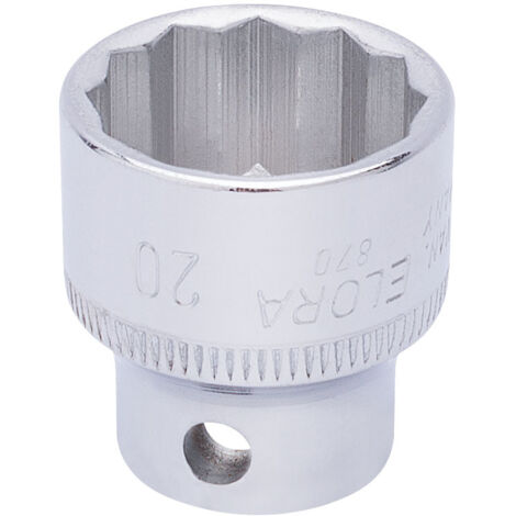 20mm 3/8 Inch Square Drive Elora Bi-Hexagon Socket (Model 25961)