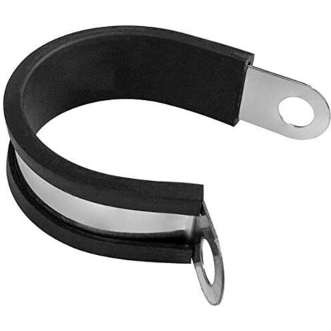 20mm P Clips Tuyau Pinces , Caoutchouc Doublé P Clips Tuyau Conduite Pince acier inoxydable , 10 PCS