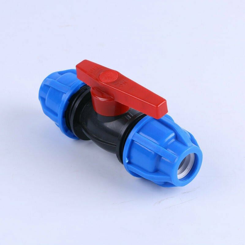 20mm PE MDPE Ball Valve MUFF Water Pipe Compression Fitting PE MDPE MUFF Plastic Water Pipe Compression Reducer Fitting 20 x 20 Female Adapter