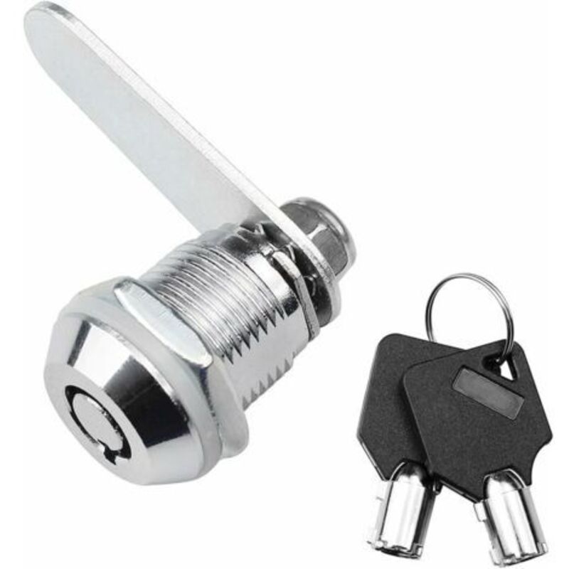 20mm Sécurité pour Porte D'armoire en Alliage Serrure Boite Aux Lettres, Serrure de Meuble pour Boîte aux Lettres, Tiroir, Placard, Armoire, avec 2