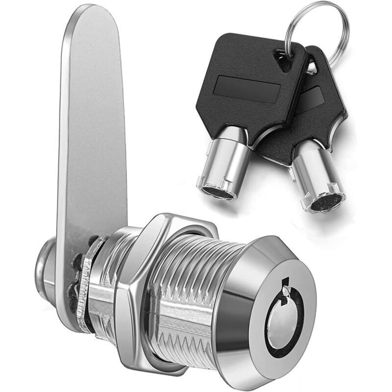 (20mm) Tubular cam lock with thread, cylinder lock security bolt for mailbox barrel for door, drawer, cupboard, mailbox with matching keys