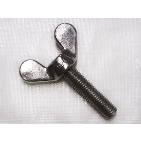 20MM X 80MM Stainless Steel Butterfly Wing Shaped Bolt - Screw Carbon Head Winged