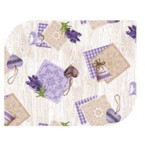20MT TOVAGLIATO RIVIERA FELPATO PESANTE DECORO AVANA FIORI LAVANDA 814 cm140h