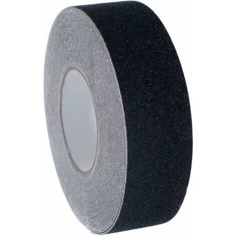 [20Mx5cm] Nastro adesivo antiscivolo, adesivo forte, nastro adesivo antiscivolo, per uso interno ed esterno, per la sicurezza sul lavoro e in casa. Striscia di sicurezza, nera, TKD5035 nera