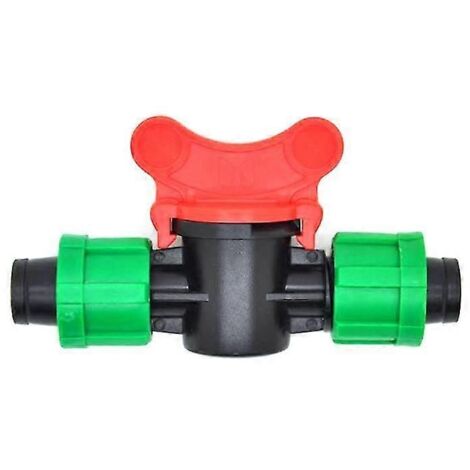 20pcs 16mm Drip Irrigation Garden Hose Pipe Adapter Agricultural Drip Irrigation Diverter Valve With Lock Nut For Greenhouse Irrigation And Garden Hos