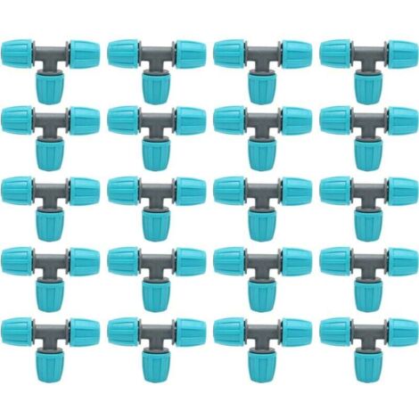 20pcs 16mm PE Irrigation Pipe Connector for Greenhouses Gardens Agriculture 9.3x6CM MUMU