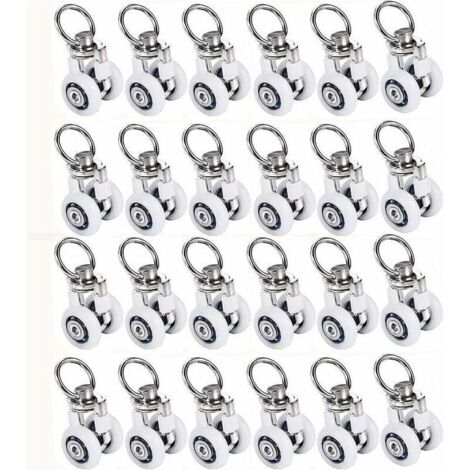 20pcs 38x20mm Rouleaux de Rail de rideau, Poulie Silencieuse,pour Accessoires Rideaux Dans Salles de Bains,Chambres