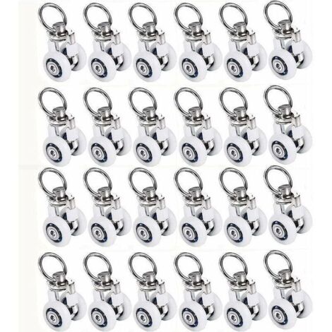 20pcs 38x20mm Rouleaux de Rail de rideau, Poulie Silencieuse,pour Accessoires Rideaux Dans Salles de Bains,Chambres