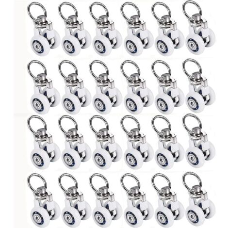 20pcs 38x20mm Rouleaux de Rail de rideau, Poulie Silencieuse,pour Accessoires Rideaux Dans Salles de Bains,Chambres