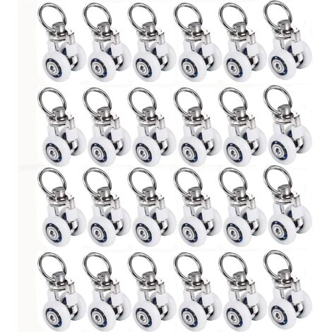 20pcs 38x20mm Rouleaux de Rail de rideau, Poulie Silencieuse,pour Accessoires Rideaux Dans Salles de Bains,Chambres