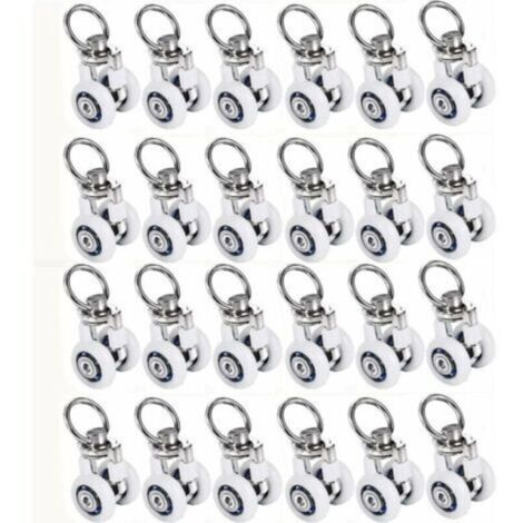 20pcs 38x20mm Rouleaux de Rail de rideau, Poulie Silencieuse,pour Accessoires Rideaux Dans Salles de Bains,Chambres