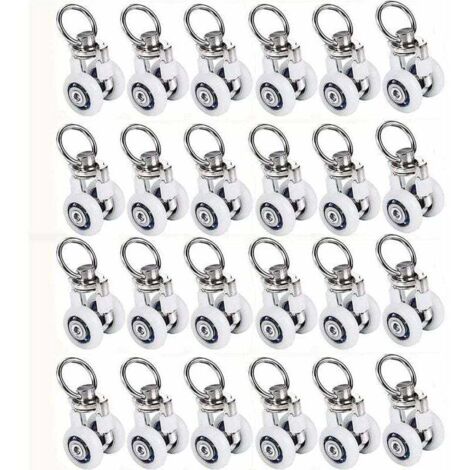 20pcs 38x20mm Rouleaux de Rail de rideau, XU, Poulie Silencieuse,pour Accessoires Rideaux Dans Salles de Bains,Chambres - KZQ